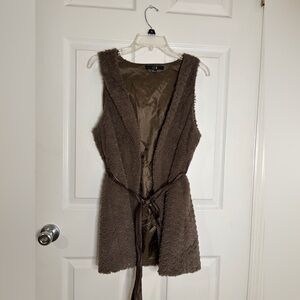 Forever 21 Chocolate Brown Faux Fur Vest